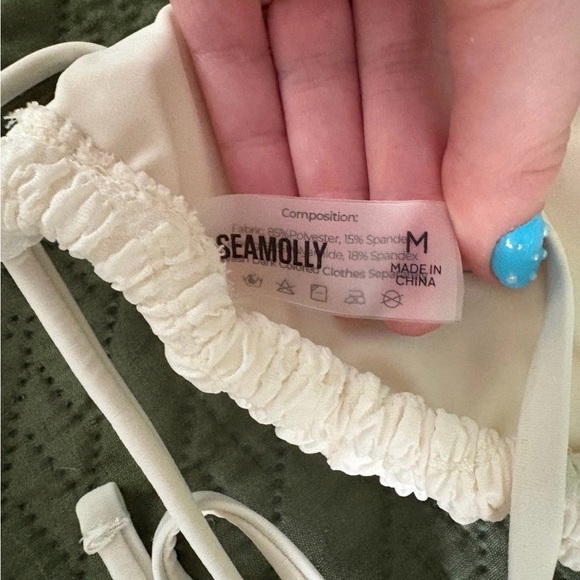 White Waffle Bikini Set - Picture 3 of 3